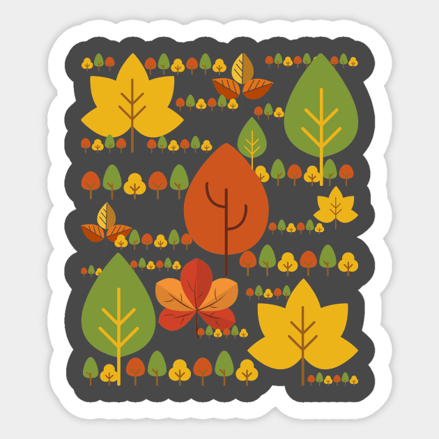 colorful leaves Sticker by EdithBlerr